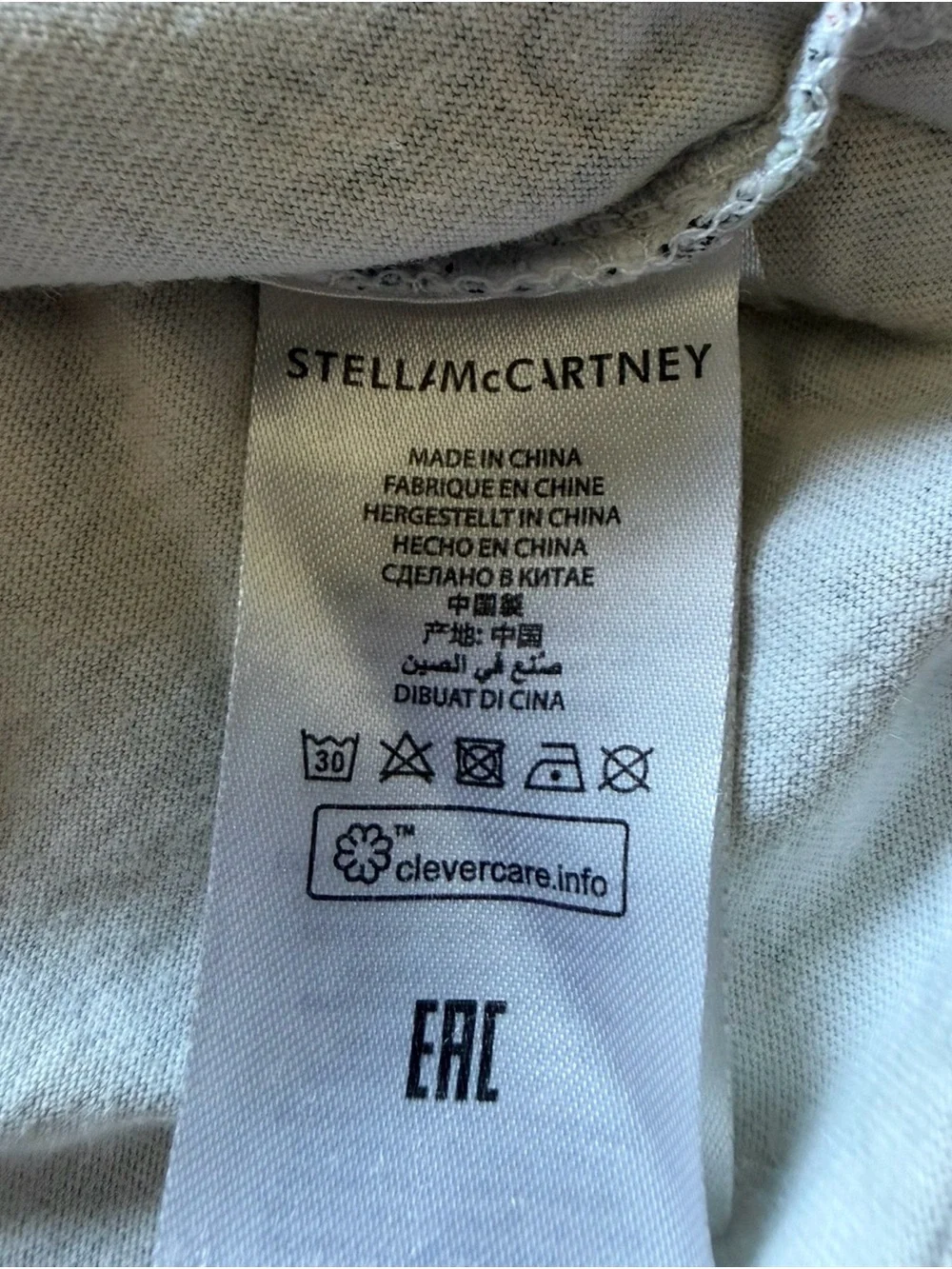 Stella McCartney White Tee with Multicolor Dragon Print /size 3